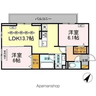 リベラル【3階】の間取り