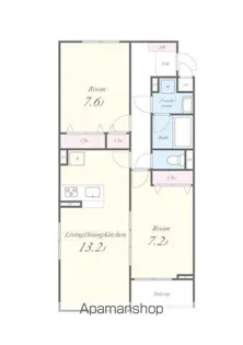 LUCIE TSI(ルシエティエスワン)【206号室】の間取り