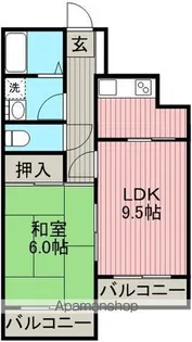ラウムズ虹ヶ丘【403号室】の間取り