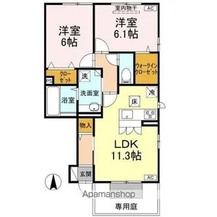 イノセント・シャイン【1階】の間取り