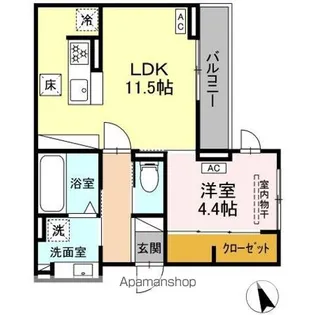 LUANA本山【1階】の間取り