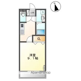 シャインヒル【105号室】の間取り