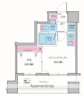 クレヴィアリグゼ日暮里【8階】の間取り