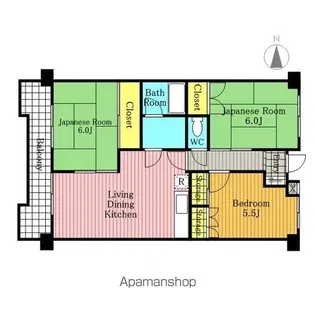 平和マンション【4階】の間取り