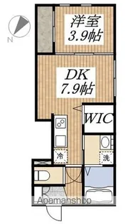 カサート国立【203号室号室】の間取り