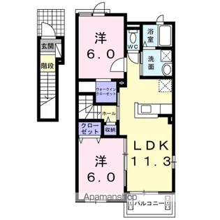 アリエッタ ハイム A【2階】の間取り