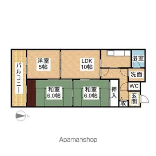レジデンス泉【4階】の間取り