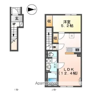 シャフル【2階】の間取り