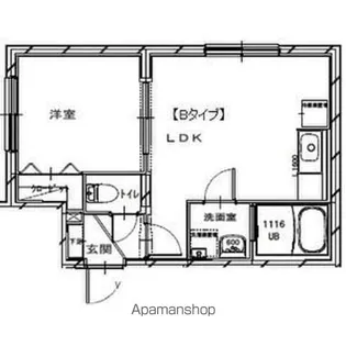 ローズ・アベニュー南郷通【1階】の間取り
