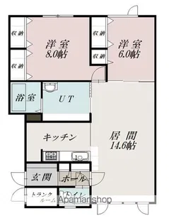 コンクルード B棟【2階】の間取り