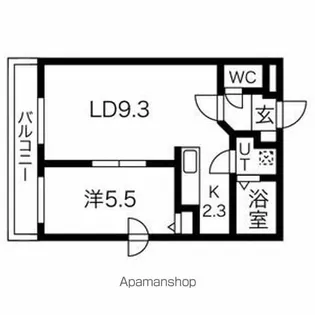 アルテ平岸【3階】の間取り