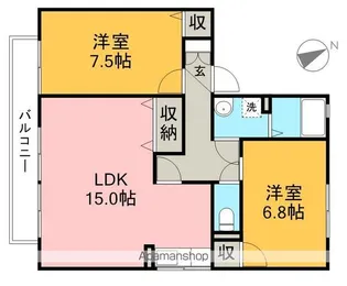 メゾン・テルシャトー D棟【2階】の間取り