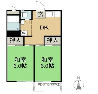 サンハイツ【1階】の間取り