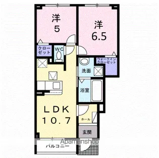 グラン・リュクス・ウエスト【1階】の間取り
