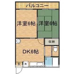 オレンジコーポ【202号室】の間取り