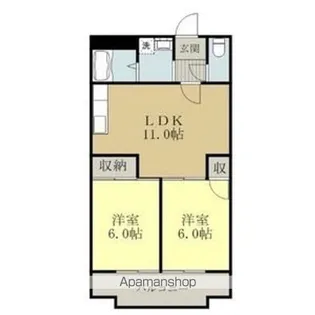 レヂデンス社台【2階】の間取り