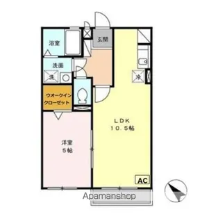 パークコート砂川 壱・弐番館【2階】の間取り