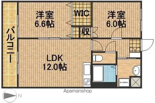 ブライトリー半田山【1階】の間取り