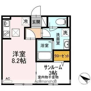 ボンヌ・シャンス中吉田【1階】の間取り