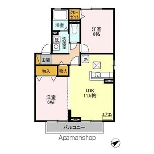 フォースリン ロード【1階】の間取り