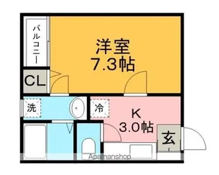 ARTHUR HILTS(久留米中央町)【201号室】の間取り