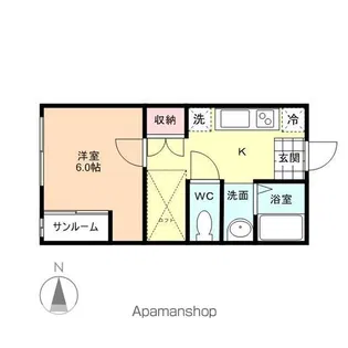 サンローラン北代【207号室】の間取り