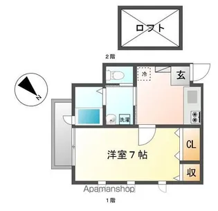サンライズ・ビワ【2階】の間取り