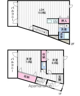 ホワイトコートカヤ伏見【1階】の間取り