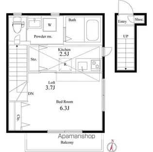 グラフィアス西国分寺Ⅲ【2階】の間取り