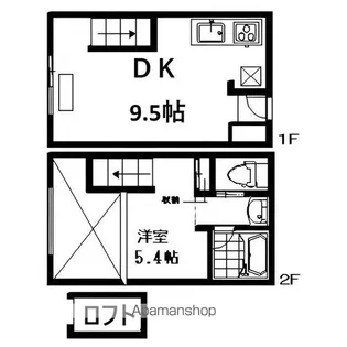 ワコーハイツ4【1階】の間取り