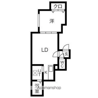 プロスパー菊水B【202号室】の間取り