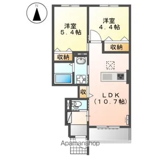 ソルトグラス【1階】の間取り