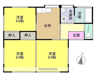 福島県いわき市平中平窪新町【一戸建】の間取り