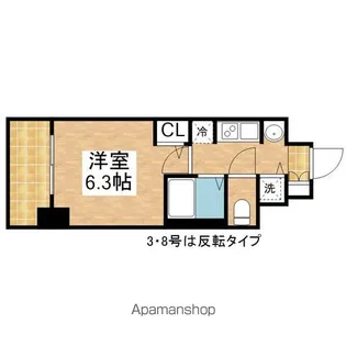 プレサンス金山グリーンパークス【6階】の間取り