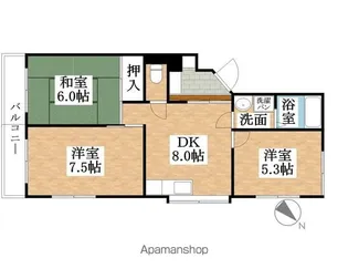 愛知県一宮市浅井町尾関字流【マンション】の間取り