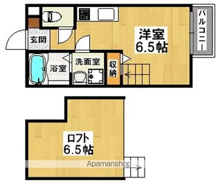 スリー パアダ【102号室】の間取り