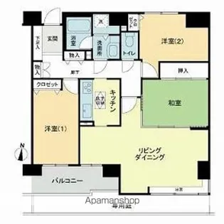 ライオンズマンション裏参道第2【1階】の間取り