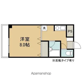 ヒルフォート安倍館【210号室】の間取り