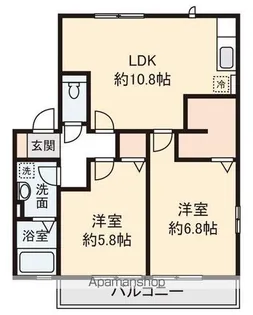 スカイピーク【202号室】の間取り