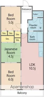 リアライズ鳴門【406号室】の間取り
