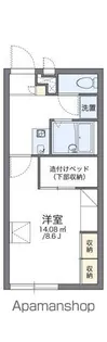 レオパレス田園【207号室】の間取り