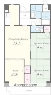シャトークレール【2階】の間取り