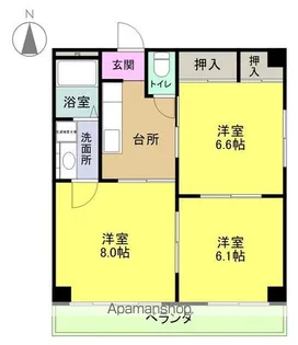 BELLA VISTA【301号室】の間取り