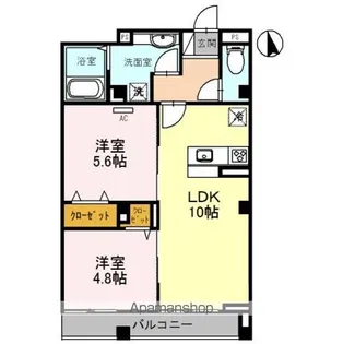 レジデンス京都洛央【305号室】の間取り