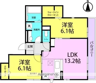 アングレーム【3階】の間取り