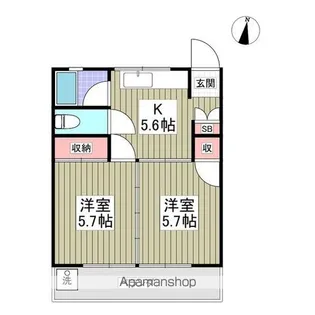 フタバハイツ【1階】の間取り