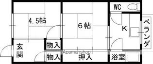 第1山下コーポ【203号室】の間取り