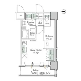 ワンルーフレジデンス錦糸町【5階】の間取り