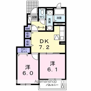 徳島県板野郡板野町古城字本村【アパート】の間取り