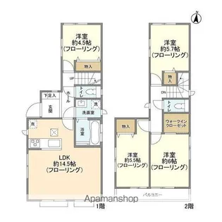東京都葛飾区水元2丁目【一戸建】の間取り